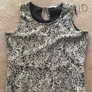 Jacquard peplum waist top